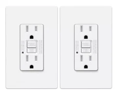 Maintenance Warehouse 15 Amp 120 Volt Self-Test GFCI Receptacle (White) 2 PACK!