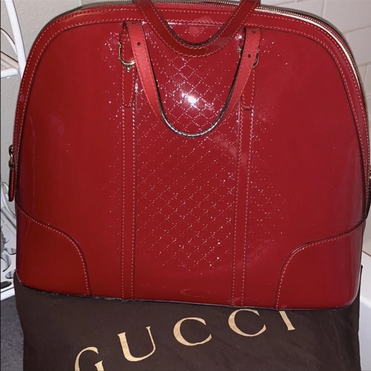 VINTAGE Gucci Red Patent Leather Womens Bag