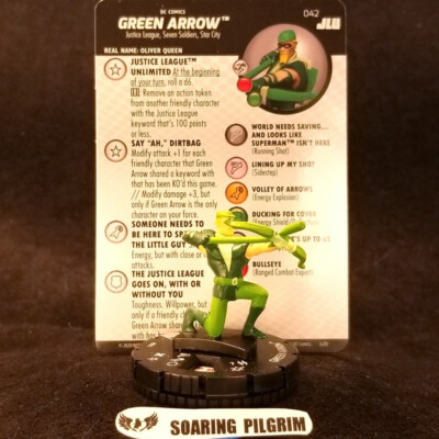 GREEN ARROW - 042 - RARE DC Justice League Unlimited Heroclix Set #42