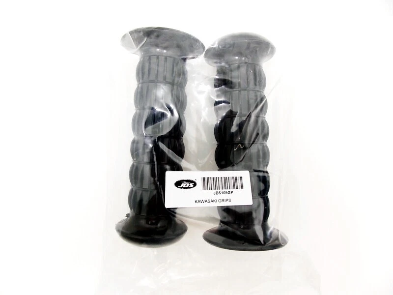 KAWASAKI F8 71-72 JBS BLACK HAND GRIP SET LEFT RIGHT PAIR HANDLEBAR GRIPS — 第 4/4 张图片