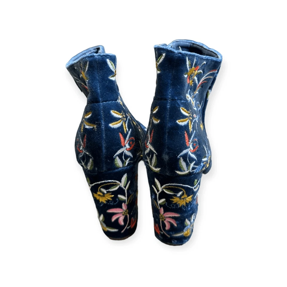 Botas al tobillo Liliana para mujer negras y multicolores con estampado floral cremallera lateral talla 10 Foto 3 de 4