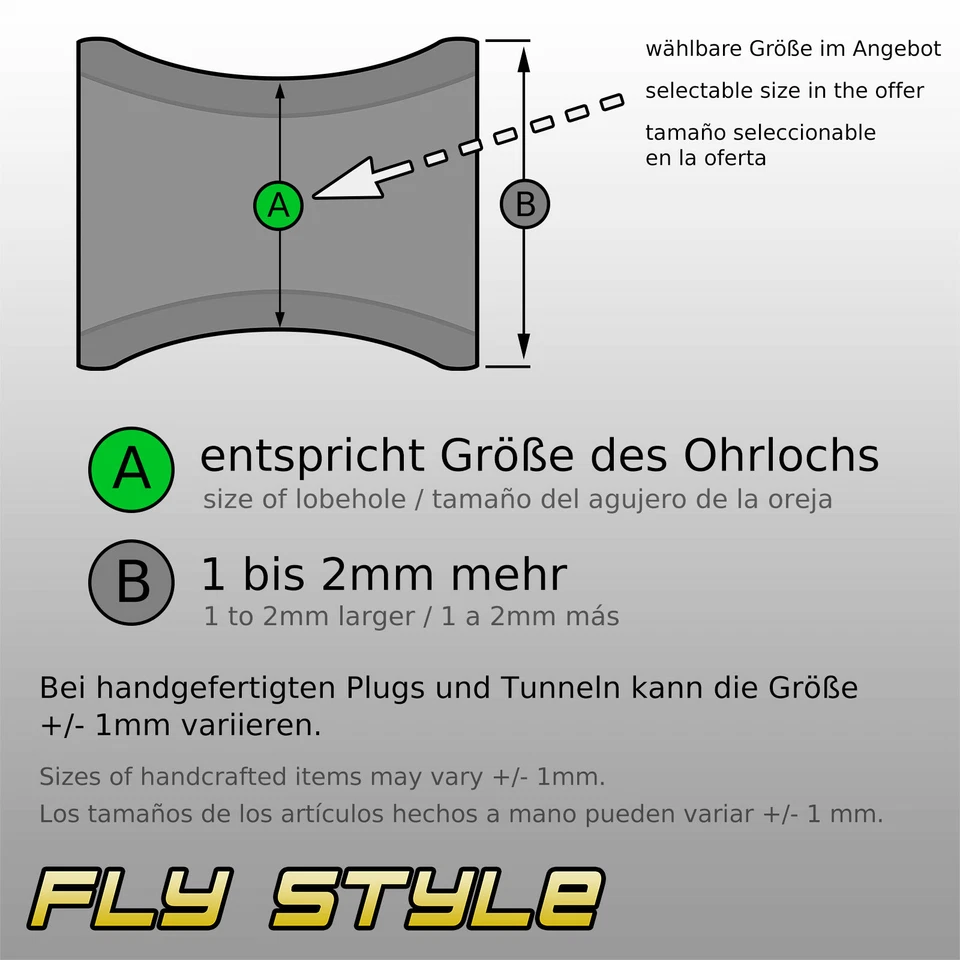 Herz Horn Flesh Tunnel Ohr Plug Piercing Schmuck Ohr Dehner Expander Heart - Bild 4 von 4