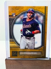 2025 Topps Museum Collection Gold /249 RC Dylan Crews #67 Nationals Rookie