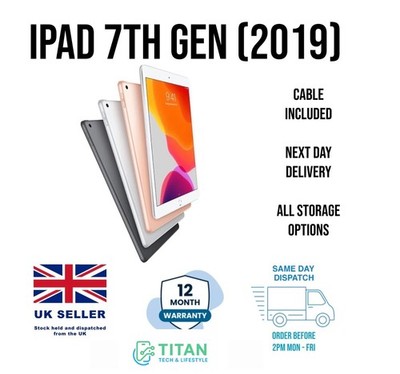 APPLE IPAD 7TH GEN 2019 10.2'' 32GB/128GB Wi-Fi/4G EXCELLENT CONDITION BOXED