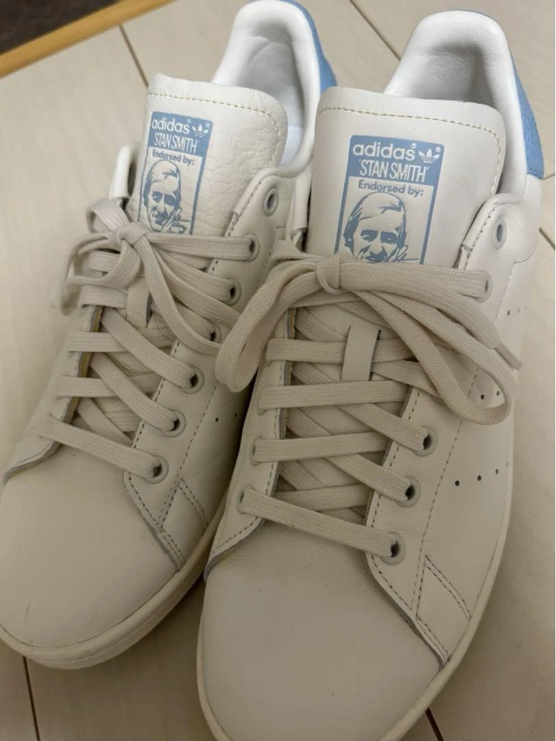 Adidas Stan Smith Uomo 10.5 US Blu Core Bianco Off White Usate