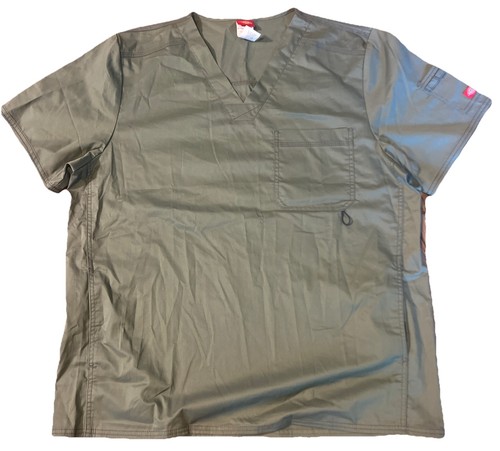 Dickies Men's Gen Flex V-Neck Scrub Top - Green Size L New With Tags