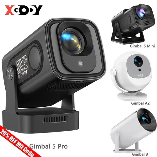 XGODY Mini Beamer 4K UHD Heimkino Android Projektor 5G WiFi Bluetooth 18000Lumen