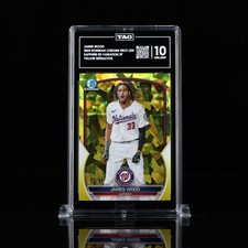 2023 Bowman Chrome Sapphire JAMES WOOD Yellow SP Image Variation /50 💎 10