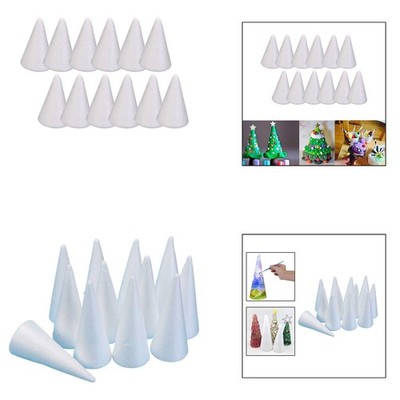 12 Stück Schaum Baum Kegel weiß für Tisch Mittelstück Kinder Kinder Hochzeit