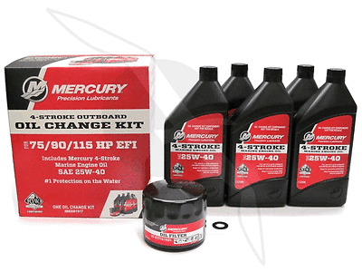 Mercury Outboard 1.7L 4 Stroke Engine Oil & Filter Change Kit 75/90/115 hp - Picture 1 of 2