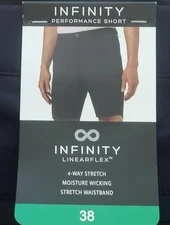 Infinity Men's Performance Shorts Size Light Gray-40/ Navy Color-38/40 Free Ship