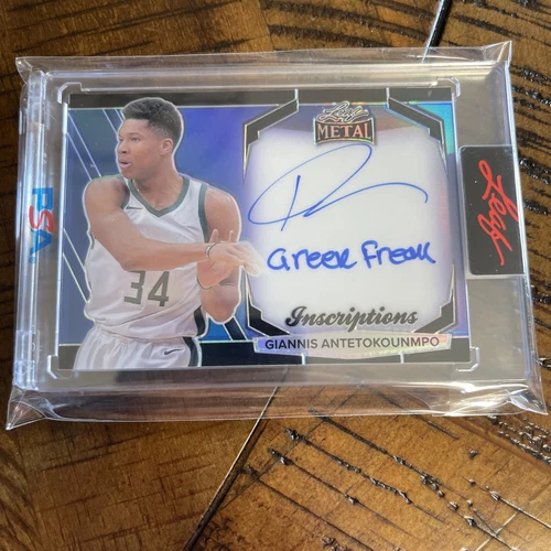 2024 Leaf Metal Inscriptions Giannis Antetokounmpo “Greek Freak” Auto 70/100