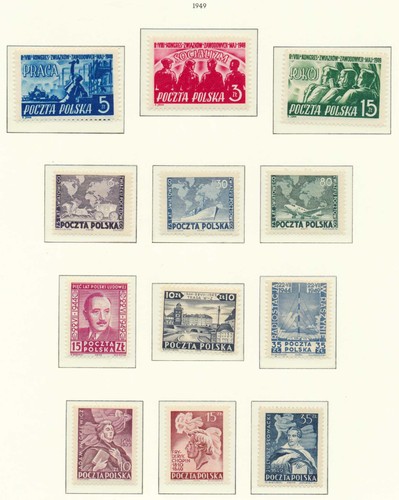 POLAND 1949/50 Nice Year Selection, XF/Superb MNH/** Must LOOK - Picture 2 of 4