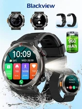 Blackview W50 Military Tactical Smart Watch (Answer /Make Call) 5ATM Waterproof