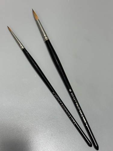Vintage Winsor & Newton Series 7 Kolinsky Sable Watercolor Brush Set Size 1, 5