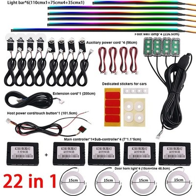 1 in 22 Full LED Bead Symphony Dream Car Interior Ambient Lighting Wireless Kits