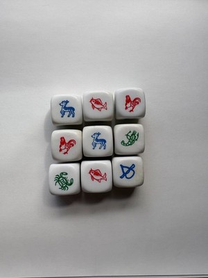 Bau Ca Tom Cua Animal Chess Game -  Dice ONLY - 9 dice - NEW