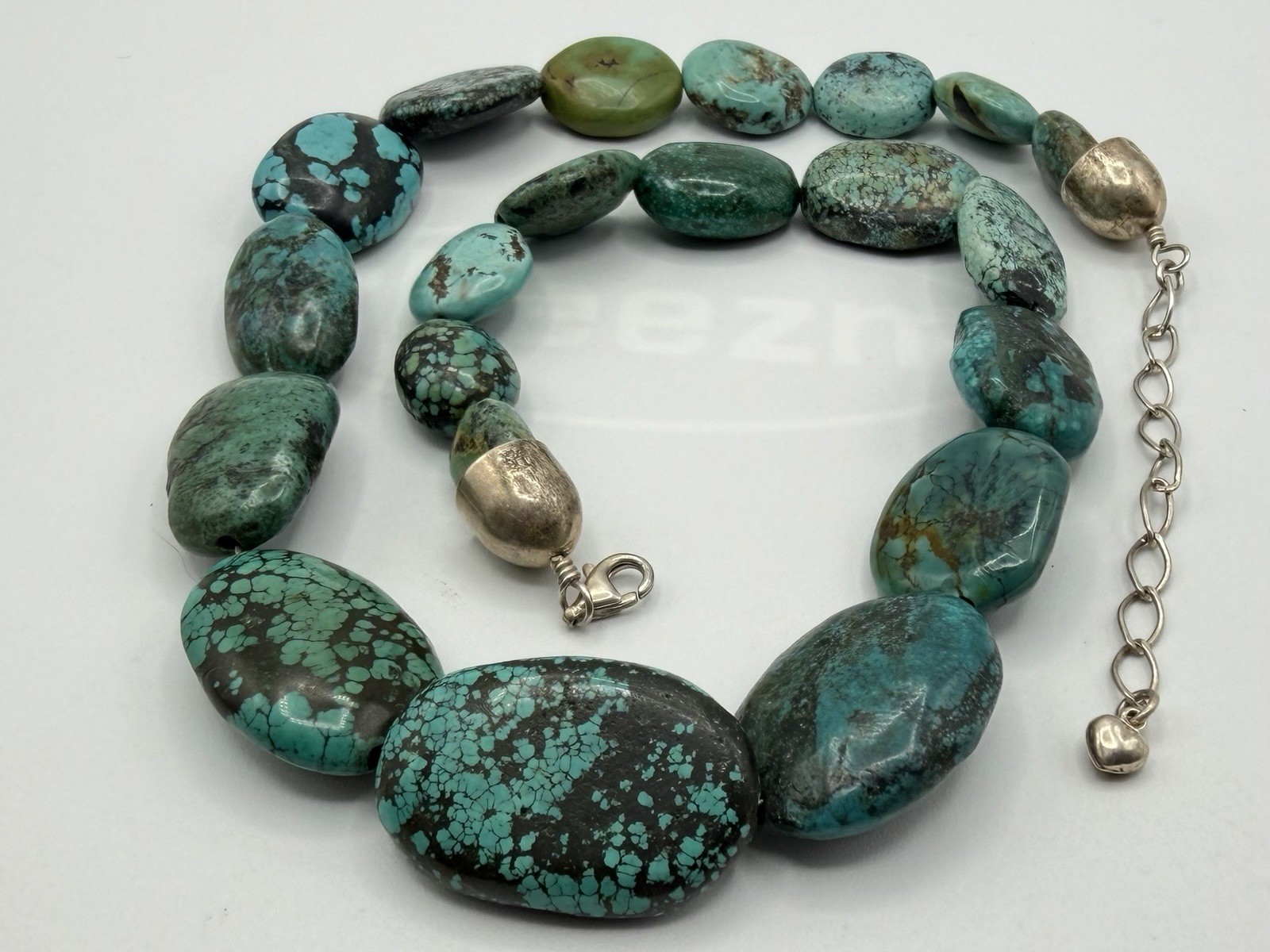 Jay King DTR Mine Finds Turquoise Strand Necklace 925 Sterling Silver