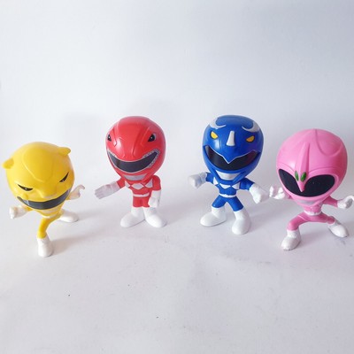 Power Rangers Figur rot + blau + gelb + pink Burger King 2018