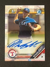 Mason Englert 2019 Bowman Chrome 1st Auto Rangers