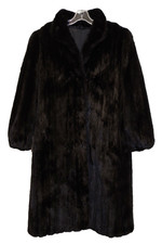 J2 Vintage EUC Custom Made Luxurious Dark Brown Mink Fur COAT Full Length