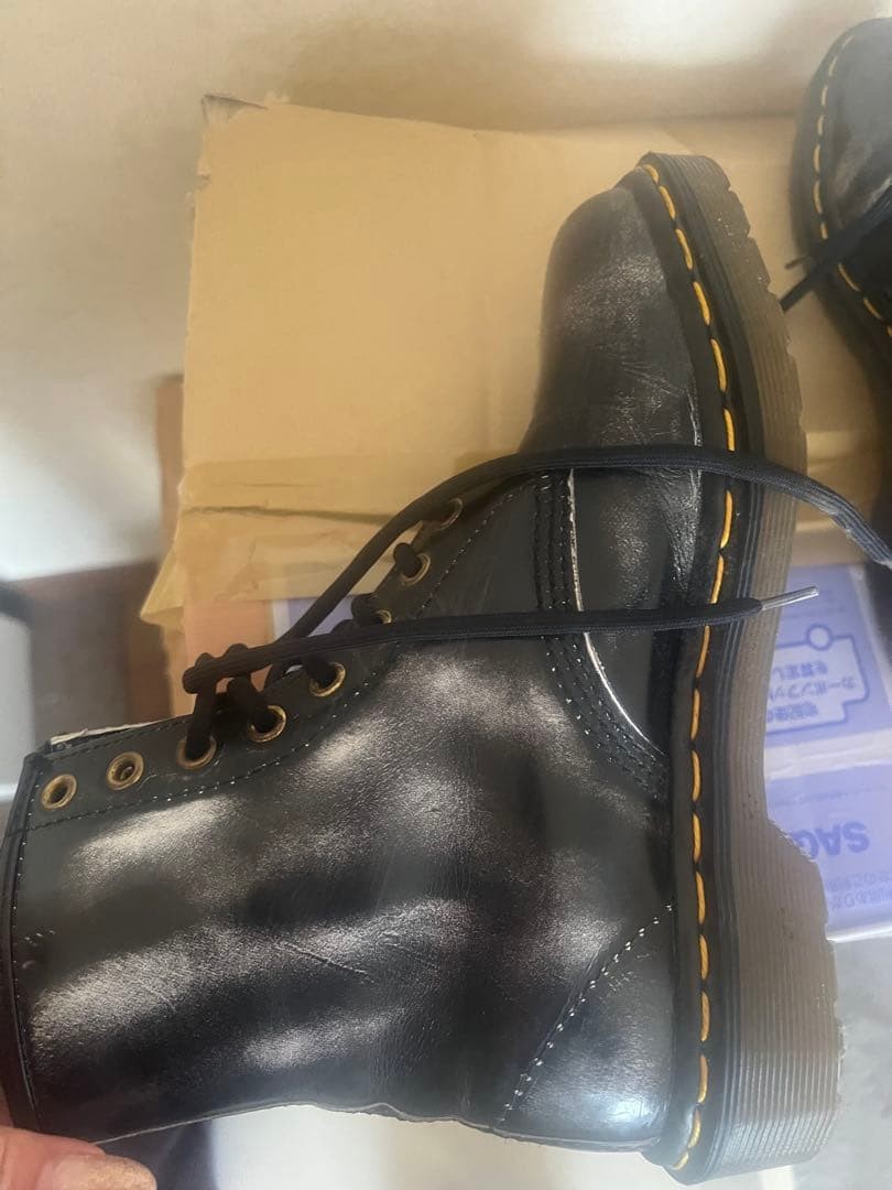 Dr. Martens 1460 E Love 90s UK Vintage 24cm Leather Boots image 3