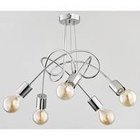 Chrom Moderne Vintage Deckenlampe Deckenleuchte 5X60W/E27 50X41 [Cm]