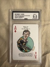 Hero Decks Boston Bruins Bobby Orr Ace of Diamonds CCG 9.5 NHL Trading Card