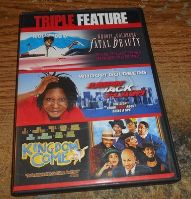 WHOOPI GOLDBERG TRIPLE FEATURE DVD/FATAL BEAUTY/JUMPIN JACK FLASH/KINGDOM COME!