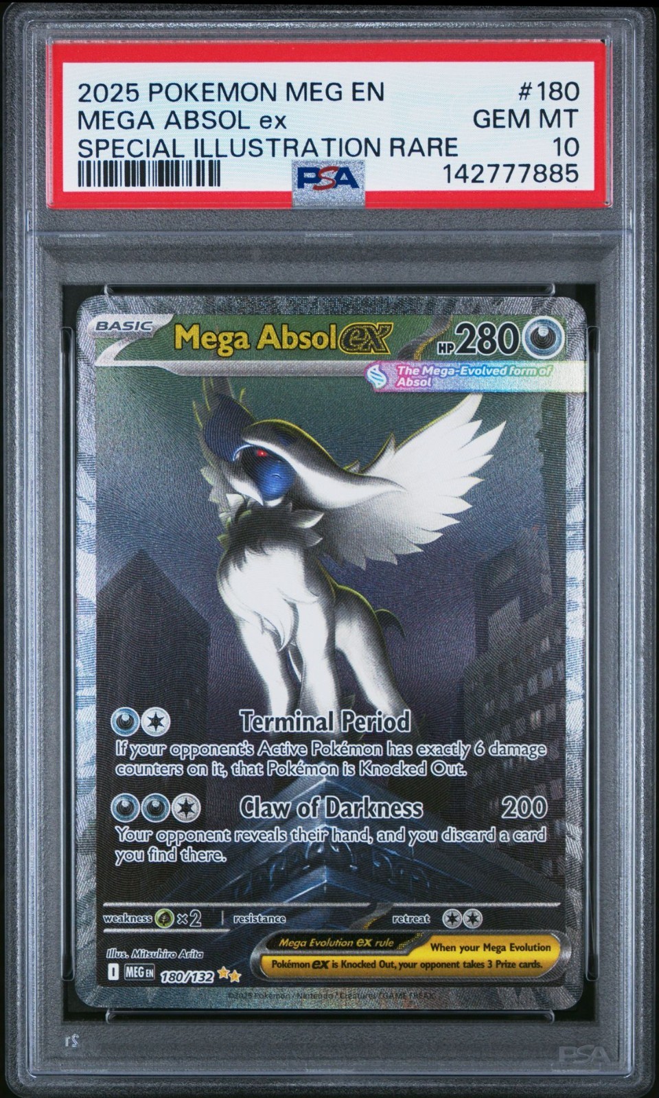 PSA 10 MEGA ABSOL EX 180/132 SPECIAL ILLUSTRATION RARE MEGA EVOLUTION POKEMON 🌑