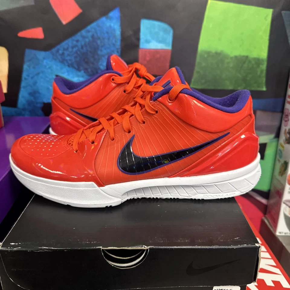 Size 10.5 - Nike Undefeated x Kobe 4 Protro Team Orange - Image 3 of 4