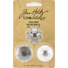 Idea-Ology Curio Knobs 1"X.875" 3/Pkg