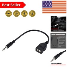 Eco-Friendly 3.5mm to USB Audio Adapter - Streamline Your Car Music Experience