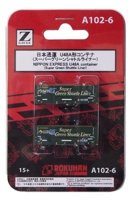 Rokuhan Z gauge A102-6 Nippon Express U48A 31f Super Green Shuttle 2 piece [3q4]