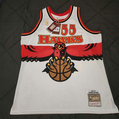 Atlanta Hawks Jersey Dikembe Mutumbo Mitchell & Ness Swingman Throwback Size XL