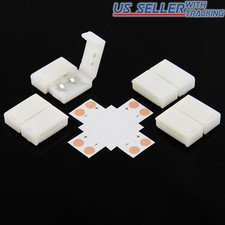 10-mm Plus-Shaped 4-way Solderless Connector Splitter for 5050 LED Strip Light