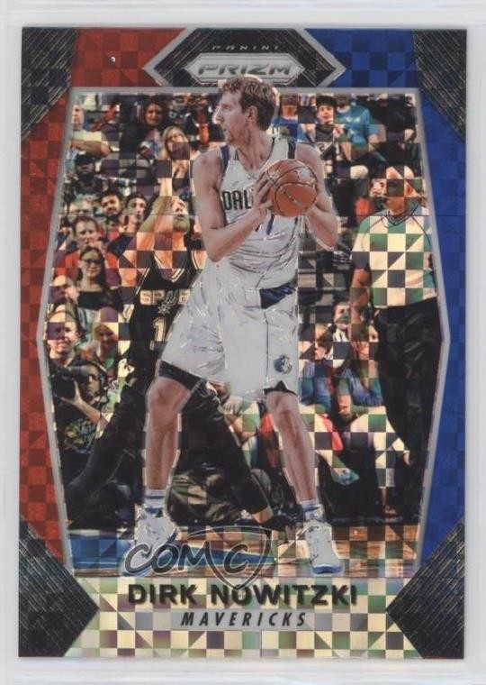 2017-18 Panini Prizm Red White & Blue Prizm Dirk Nowitzki #91 HOF 5ir