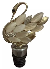 SWAN Wine Stopper Jeweled Rhinestone Bling Elegant Modern Expressions New In Box