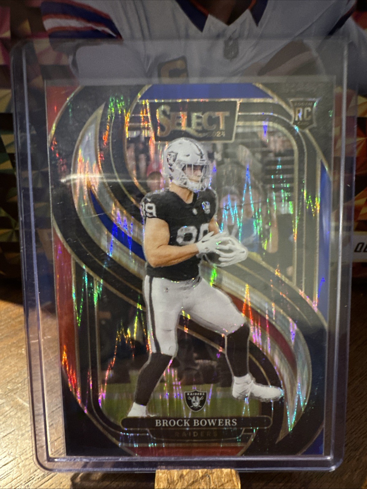 2024 Panini Select - Premier Level Brock Bowers #118 Black & Red Shock Prizm...