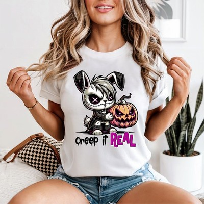 Creep It Real Gothic Hase Damen T-Shirt Halloween Spooky Tee