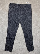 Black Leopard Print Skinny Jeans