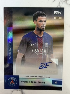   Warren Zaïre-Emery Auto /10   Topps PSG 2025/26 Gold Paris Saint-Germain  