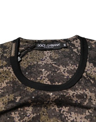 DOLCE & GABBANA T-shirt Multicolor Camouflage Long Sleeves IT44