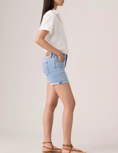Levi's New Shorts Womens Size 28 Denim Jean Mid Length Rolled Hem Soft - Picture 11 of 15