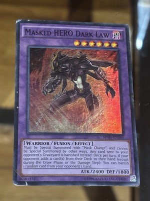 yugioh dark law deck YU-GI-OH! - Masked Hero (SDHS-EN044) - Structure Deck: Hero Strike - 1st Edition You can banish 1 random card from your opponents hand. What is a strong and