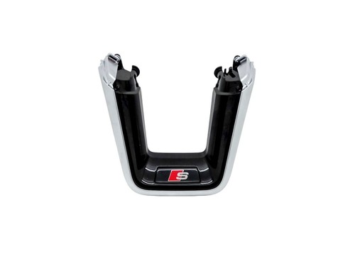 Audi A6 A7 Q8 e-tron Blenda Emblema S Nero Cromo Lenkrademblem ...