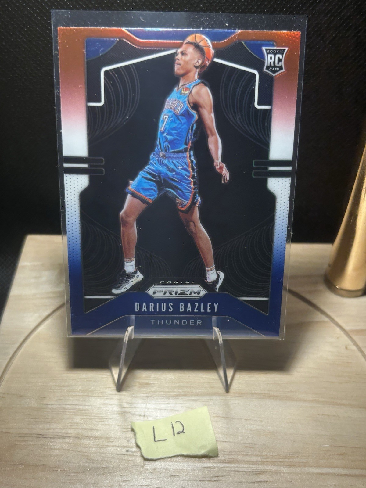DARIUS BAZLEY 2019-20 PANINI PRIZM #289 RED WHITE BLUE PRIZM RC CARD MINT