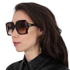 Gucci Brown Gradient Square Ladies Sunglasses GG0876S 002 60 GG0876S 002 60