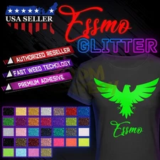 ESSMO™ 10" Glitter Sparkle Heat Transfer Vinyl HTV T-Shirt Iron On Heat Press