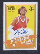 2021-22 Onyx Vintage - GREG BROWN III #VAGB - AUTO Texas